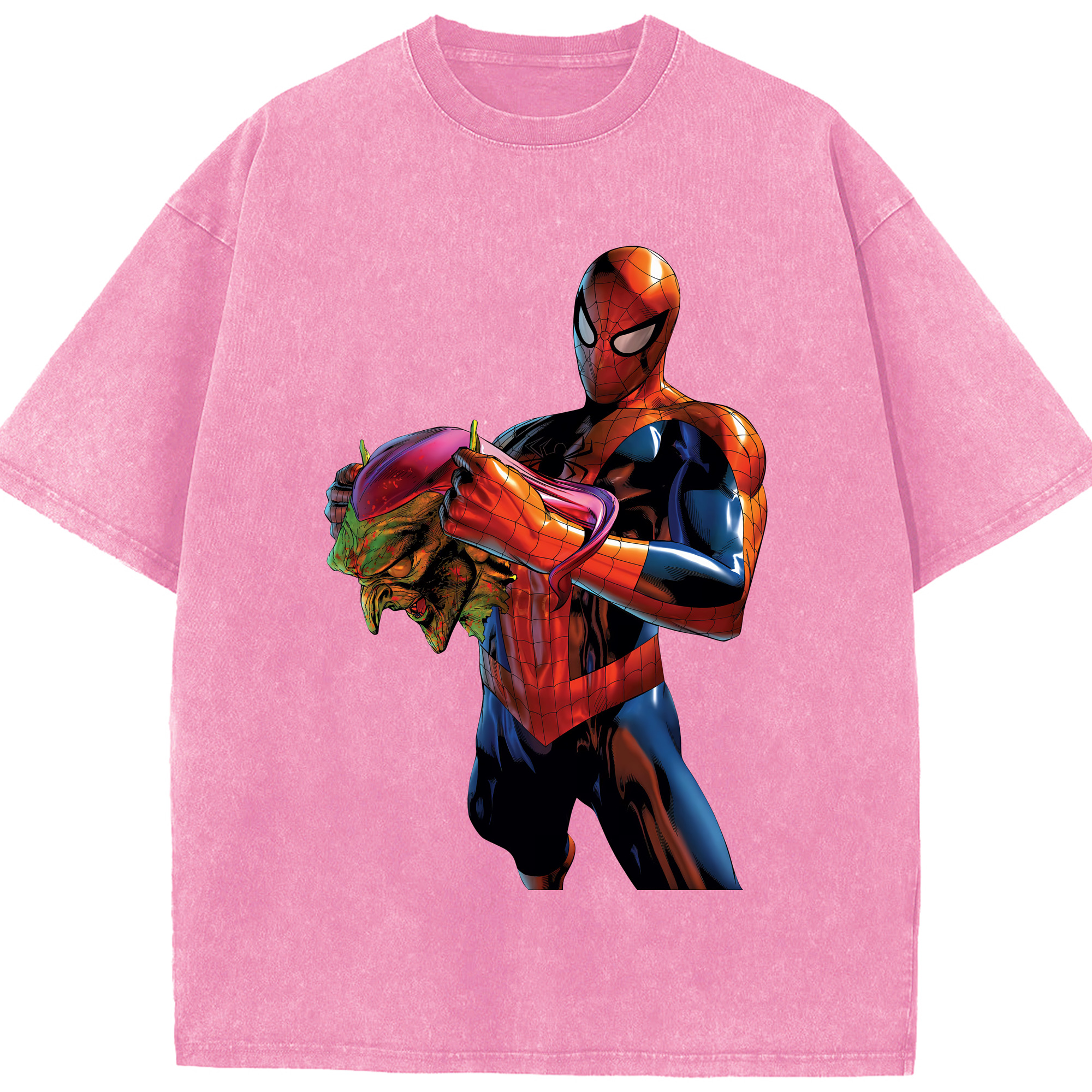 （画像用） Spider Man スパイダーマン 綿100% ヴィンテージ風 半袖Tシャツ（フロントプリント）
